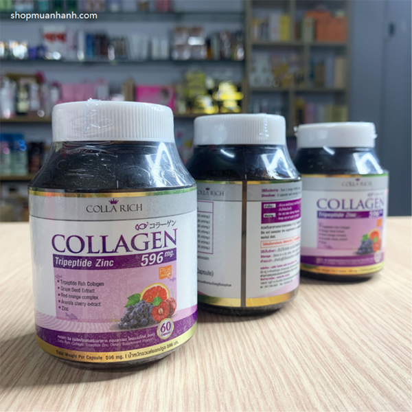 Viên Uống Trắng Da Collagen Colla Rich Tripeptide Zinc Thái Lan Collagen-2