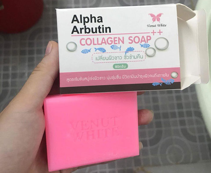 Soap Collagen Alpha Arbutin Venut White Thái Lan Chính Hãng Tắm trắng-1