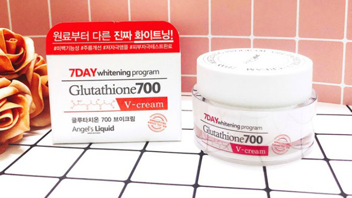 Kem Trắng Da 7Day Whitening Program Glutathione 700 V-Cream Dưỡng Da Mặt-1