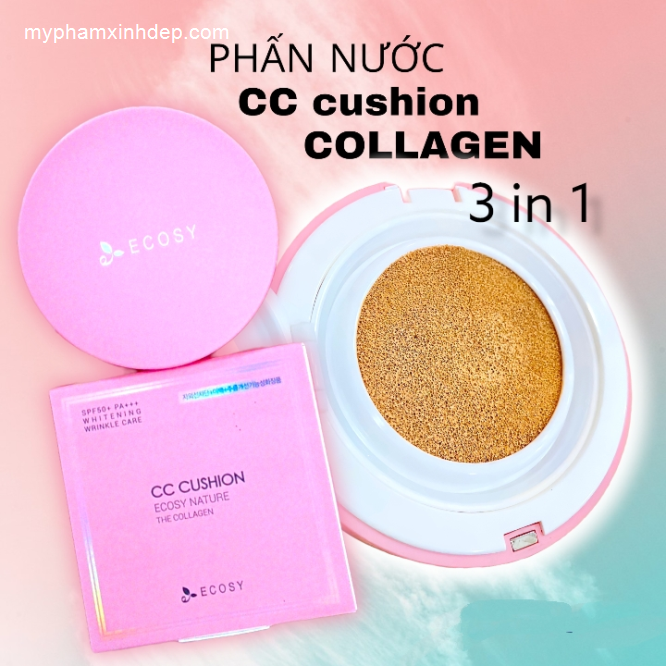 Phấn nước kiềm dầu CC cushion the collagen Ecosy-3