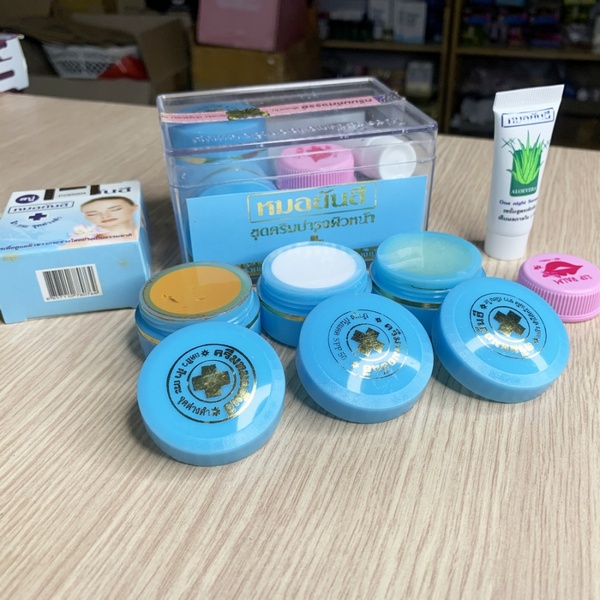 Combo Set Trị Mụn Nám Trắng Da YanHee Thái Lan - Xanh Dương