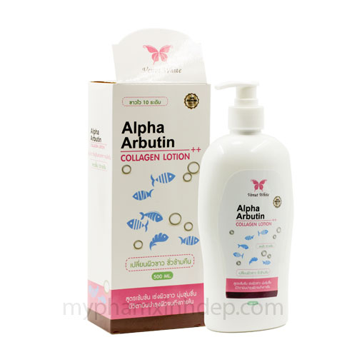 Dưỡng Trắng Da Alpha Arbutin Collagen Lotion 500ml Thái Lan
