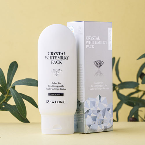 Kem Tắm Trắng Da 3w Clinic Crystal Whitening Milky Pack 200g
