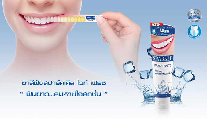 Kem Đánh Trắng Răng Trà Xanh Sparkle Thái Lan Chăm Sóc Da-1