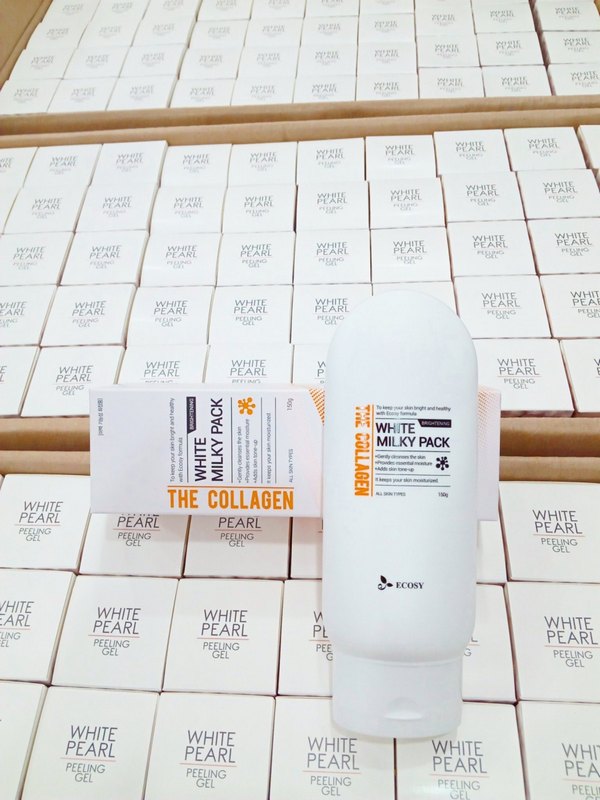 Kem Siêu dưỡng trắng da body Nature White Milky Pack The Collagen ECOSY 150g Dưỡng Thể-1