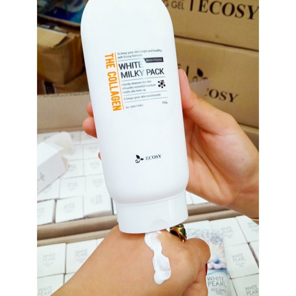 Kem Siêu dưỡng trắng da body Nature White Milky Pack The Collagen ECOSY 150g Dưỡng Thể-1
