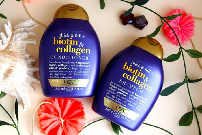 Bộ Dầu Gội Xả Chăm Sóc Tóc Biotin Collagen Organix Thick And Full Dầu Gội Dầu Xả-1