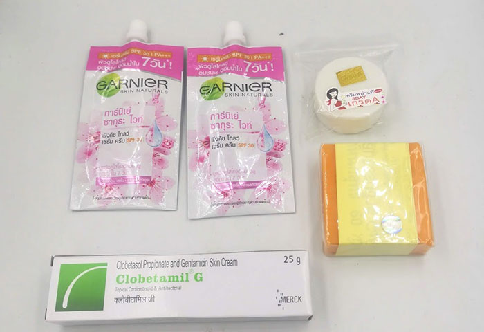 Bộ Trị Nám Tàn Nhang Clobetamil G Thái Lan Dưỡng Da Mặt-1