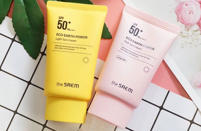 Kem Chống Nắng The SAEM Eco Earth Power Pink Sun Cream SPF50 Plus PA Kem Chống Nắng-1