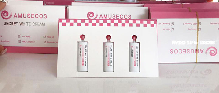 Gel Làm Hồng Và Se Khít Vùng Kín Amusecos Secret White Cream Rose Oil Chăm Sóc Da-1