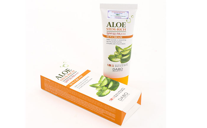 Kem Chống Nắng Chiết Xuất Lô Hội SPF50 Plus PA Dabo Chính Hãng Hàn Quốc Kem Chống Nắng-1