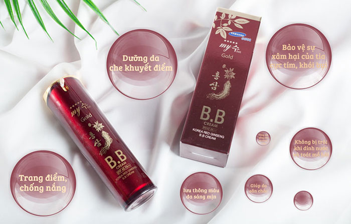 Kem Nền BB Cream Hồng Sâm Đỏ My Gold Hàn Quốc Chính Hãng Trang Điểm Mặt-1
