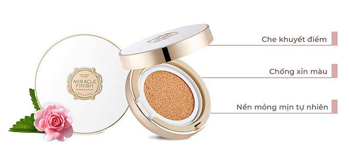 Phấn Nước Miracle Finish CC Ultra Moist Cushion SPF50 Plus The Face Shop Trang Điểm Mặt-1