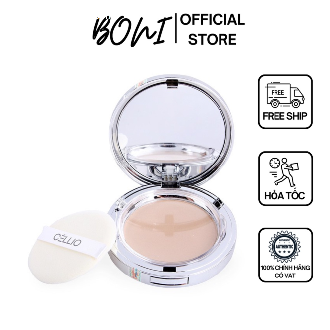 Phấn phủ siêu mịn 2 lõi Cellio Ex Collagen Twoway Cake SPF 30 PA++ Trang Điểm Mặt-1