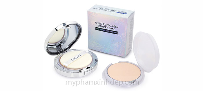 Phấn Phủ Siêu Mịn Cellio Ex Collagen Twoway Cake SPF30 PA Trang Điểm Mặt-1