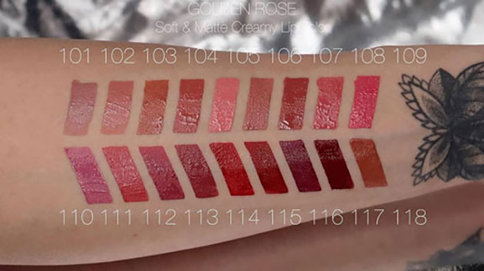 Son Kem Lì Golden Rose Soft And Matte Trang Điểm Môi-1