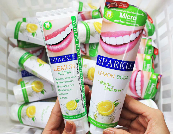 Kem Đánh Trắng Răng Trà Xanh Sparkle Thái Lan Chăm Sóc Da-1