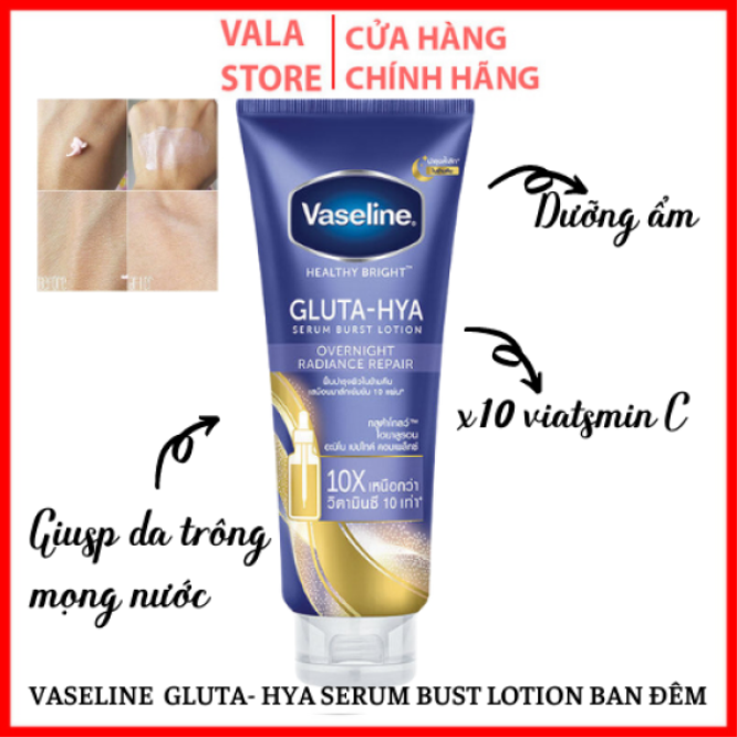Dưỡng Thể Trắng Da Ban Đêm Vaseline Healthy Bright Gluta - HYA