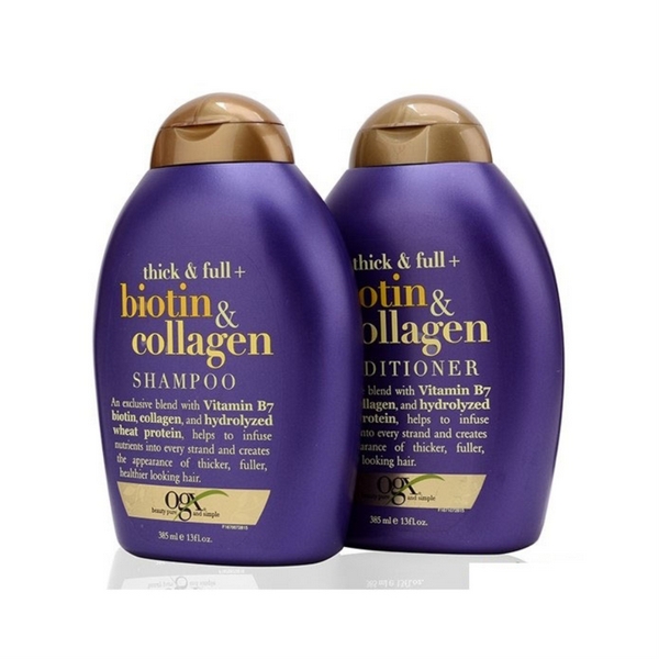 Bộ Dầu Gội Xả Chăm Sóc Tóc Biotin Collagen Organix Thick And Full-1