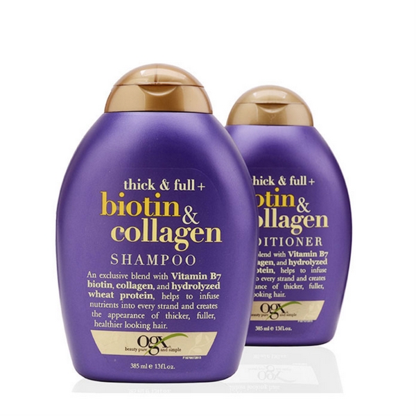 Bộ Dầu Gội Xả Chăm Sóc Tóc Biotin Collagen Organix Thick And Full-3