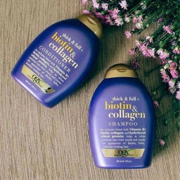 Bộ Dầu Gội Xả Chăm Sóc Tóc Biotin Collagen Organix Thick And Full-4