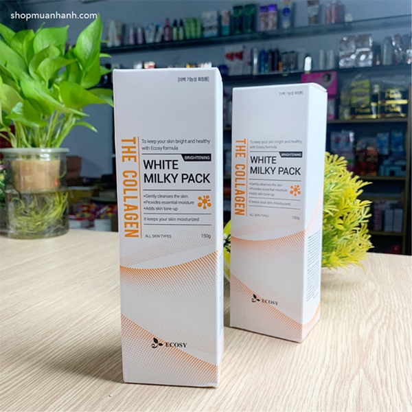 Kem Siêu dưỡng trắng da body Nature White Milky Pack The Collagen ECOSY 150g-1