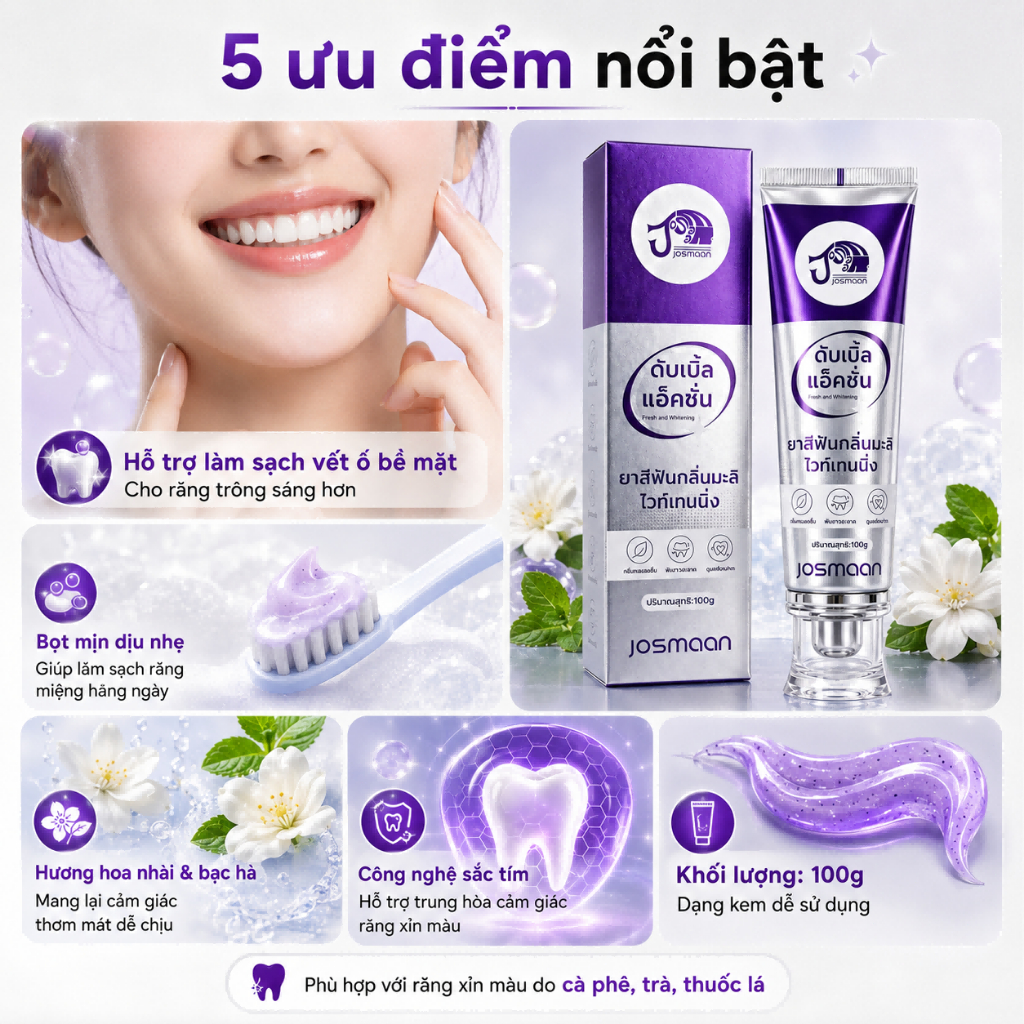 Kem Đánh Răng Josmaan Thái lan 100g-1