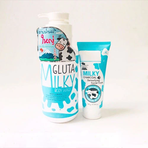 Sữa Tắm Milky Gluta Tặng Kèm Sữa Rửa Mặt Milky Gluta Chính Hãng Thái