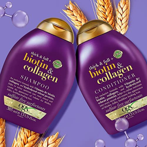 Bộ Dầu Gội Xả Biotin Collagen Organix Thick And Full - Giải Pháp Tối Ưu Cho Mái Tóc Dày, Mượt Mở bà