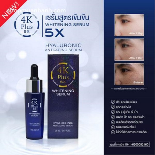 Serum 4K Plus 5X Whitening Thái Lan Dưỡng Da Mặt-1