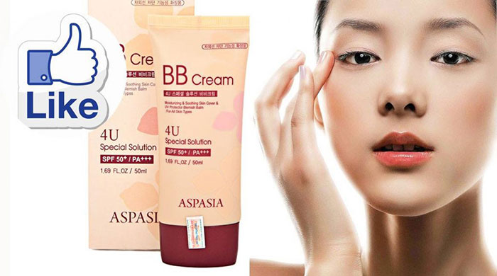 Kem Nền Chống Nắng Aspasia 4U Special B.B Solution Cream SPF50 PA Trang Điểm Mặt-1