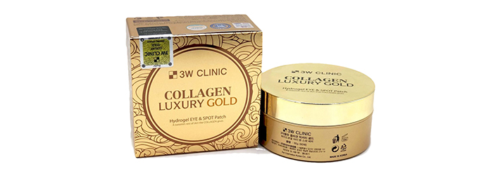 Mặt Nạ Trị Xóa Nhăn Vùng Mắt 3W Clinic Collagen Luxury Gold Mặt Nạ-1