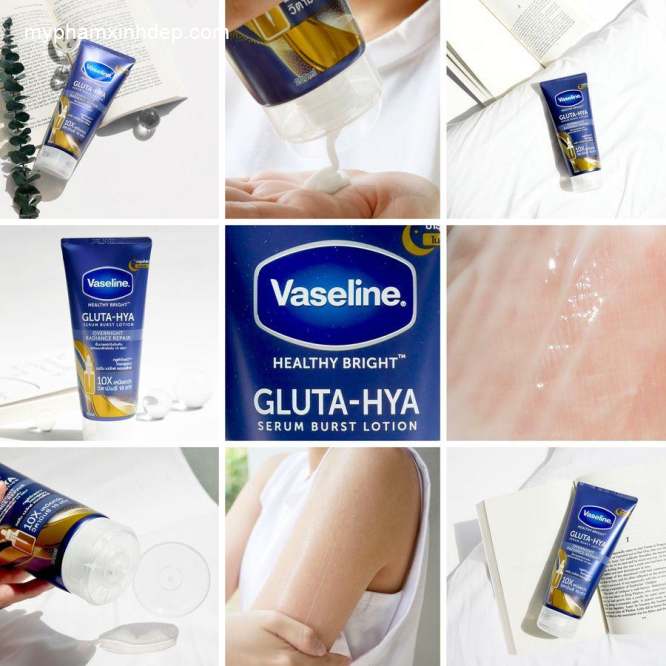 Dưỡng Thể Trắng Da Ban Đêm Vaseline Healthy Bright Gluta - HYA-1